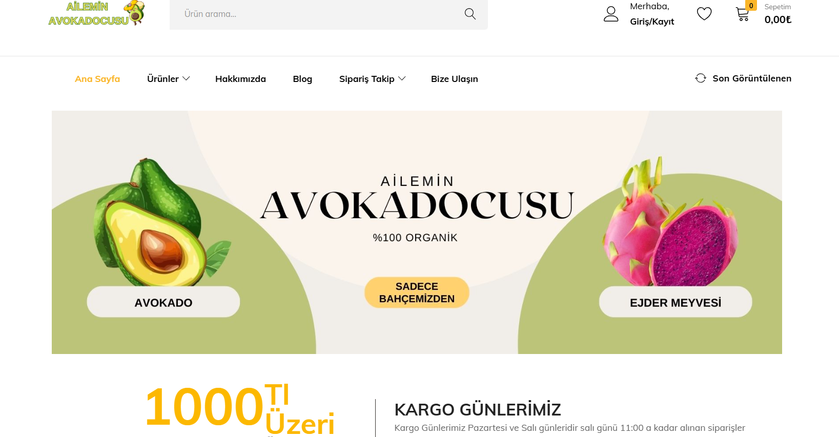 Online satış E-ticaret Sayfamız